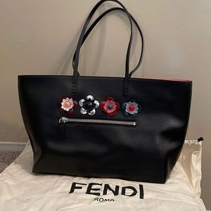 Authentic Fendi Black Flower Tote